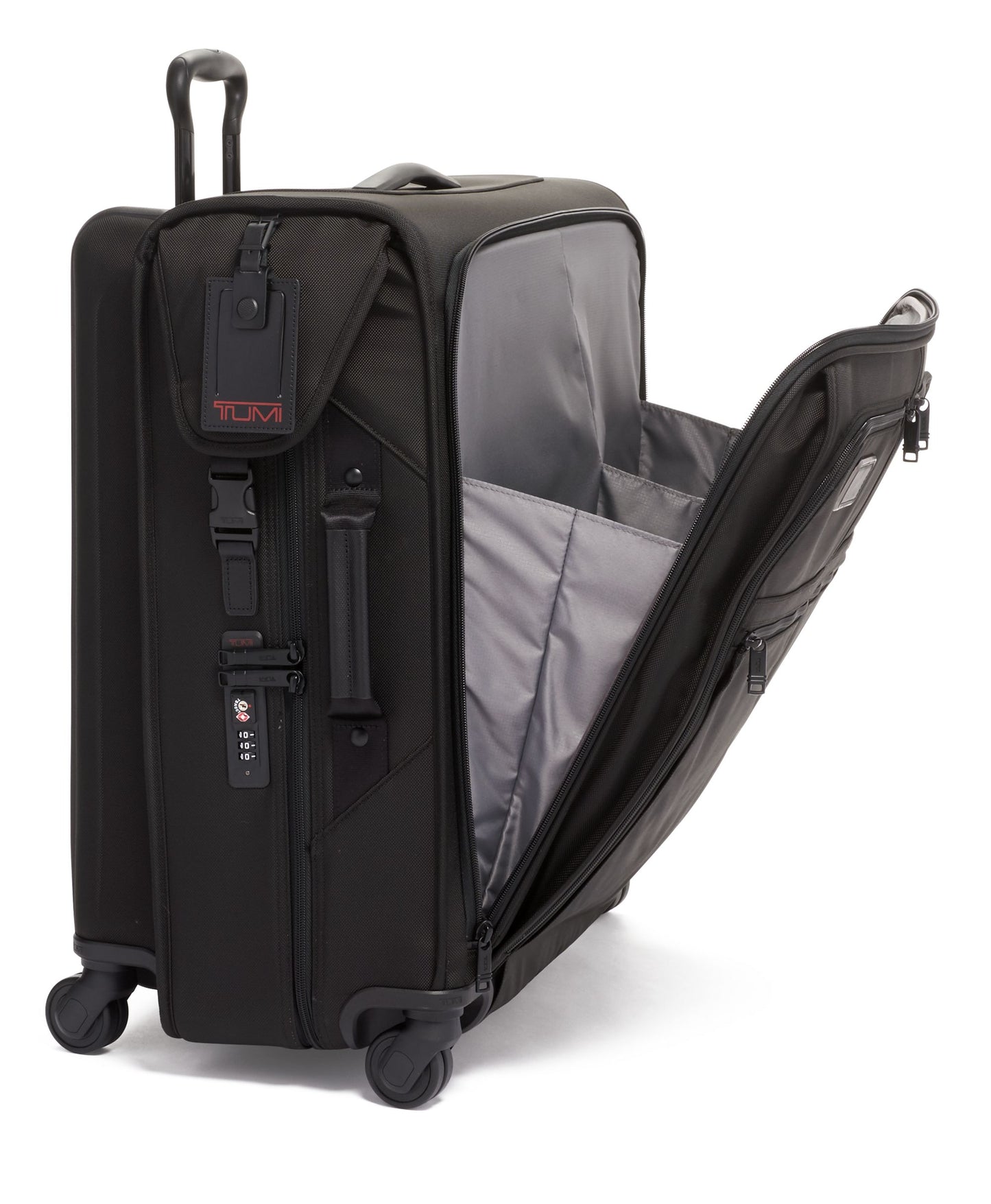 Alpha Extended Trip 4 Wheeled Garment Bag- Black