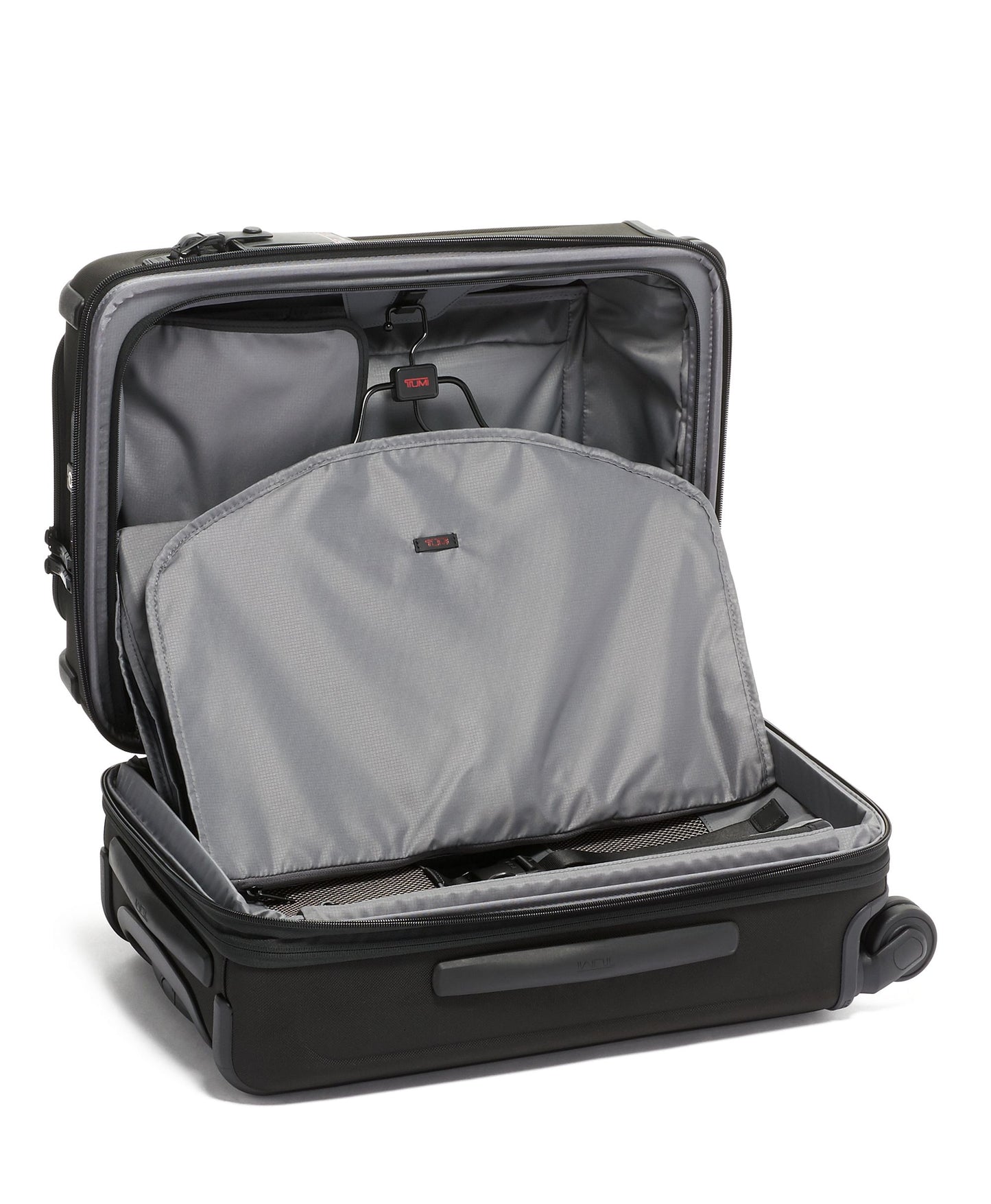 Alpha International Dual Access 4 Wheeled Carry-On - Black