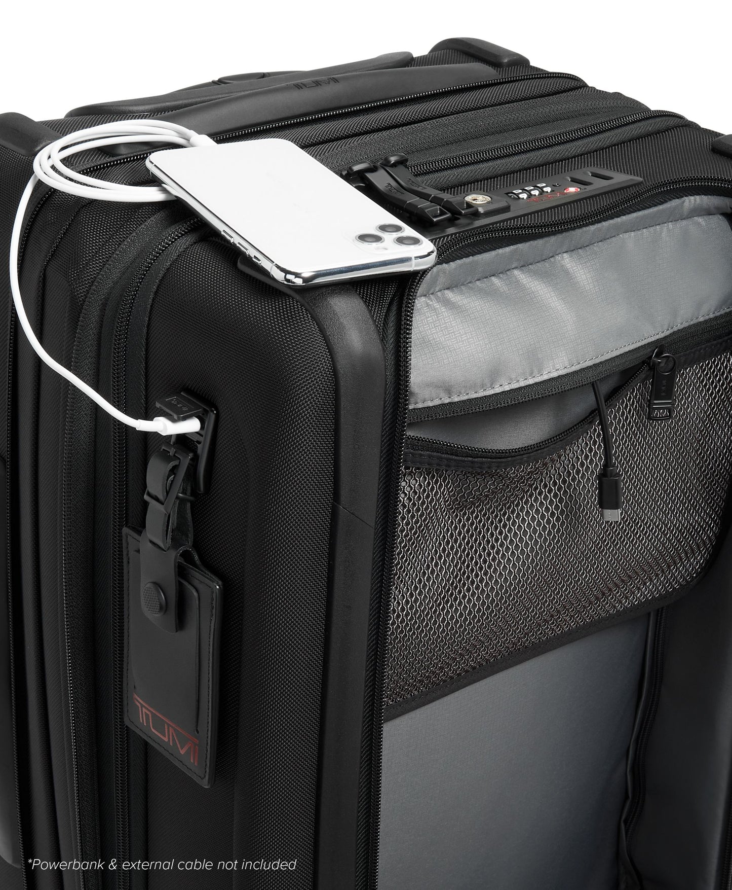 Alpha International Dual Access 4 Wheeled Carry-On - Black
