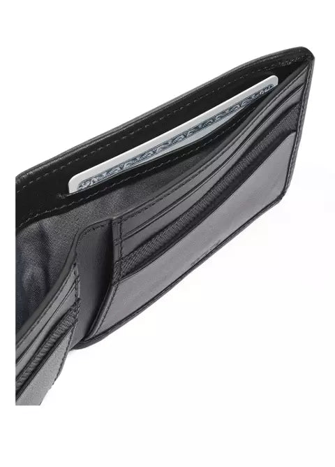 Alpha Slim Single Billfold- Black
