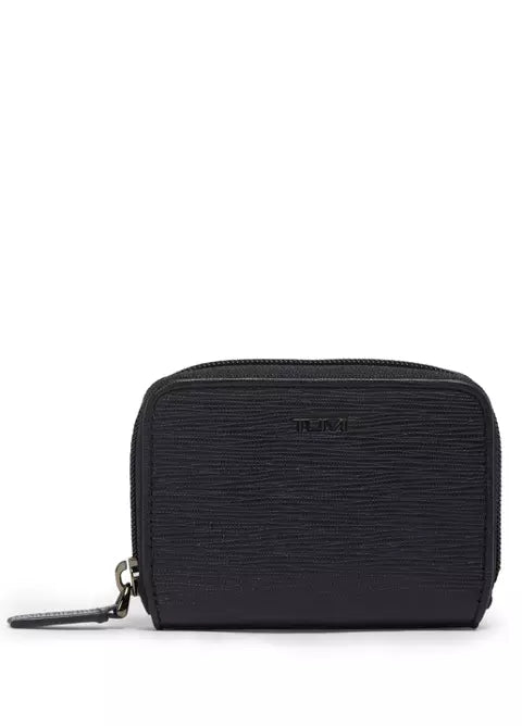 Nassau Zip Around Card Case - Black Embossed